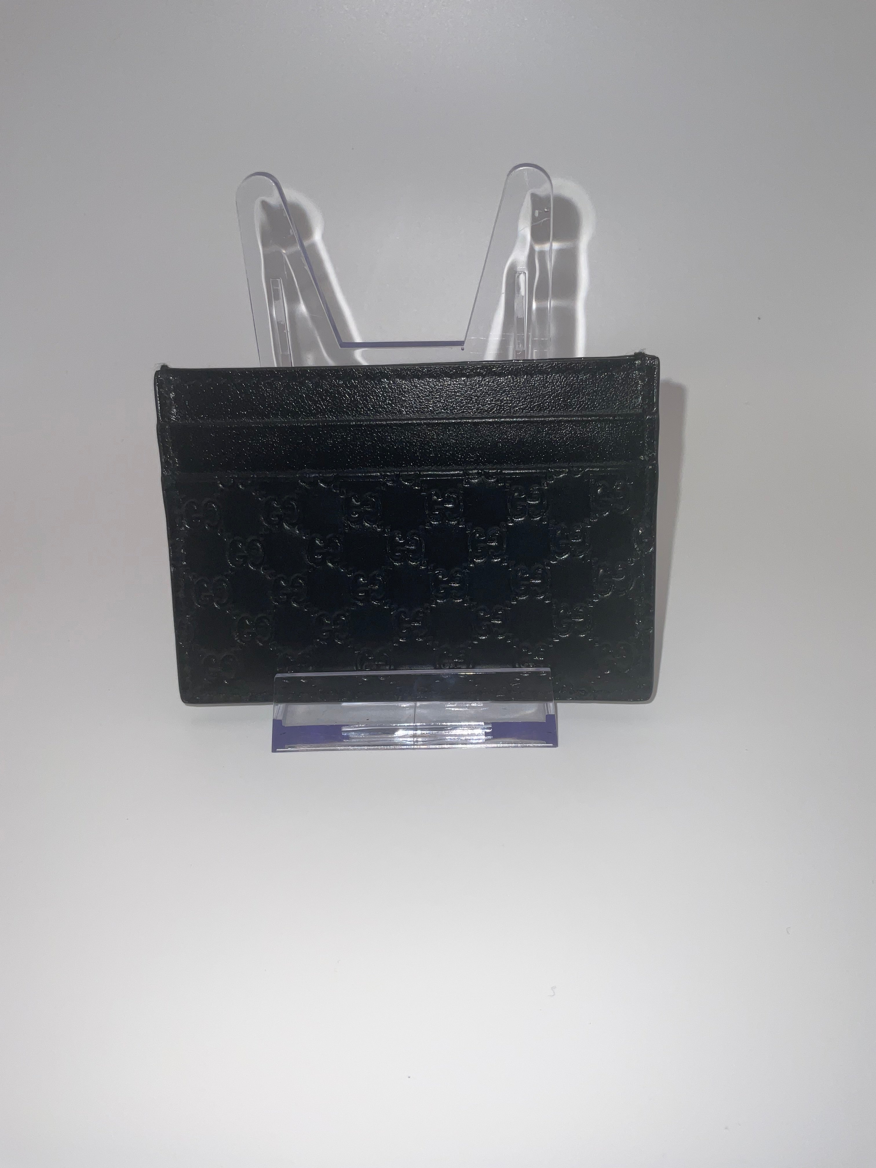 Gucci Signature GG Embossed Leather Card Holder Black – New Without Original Packaging