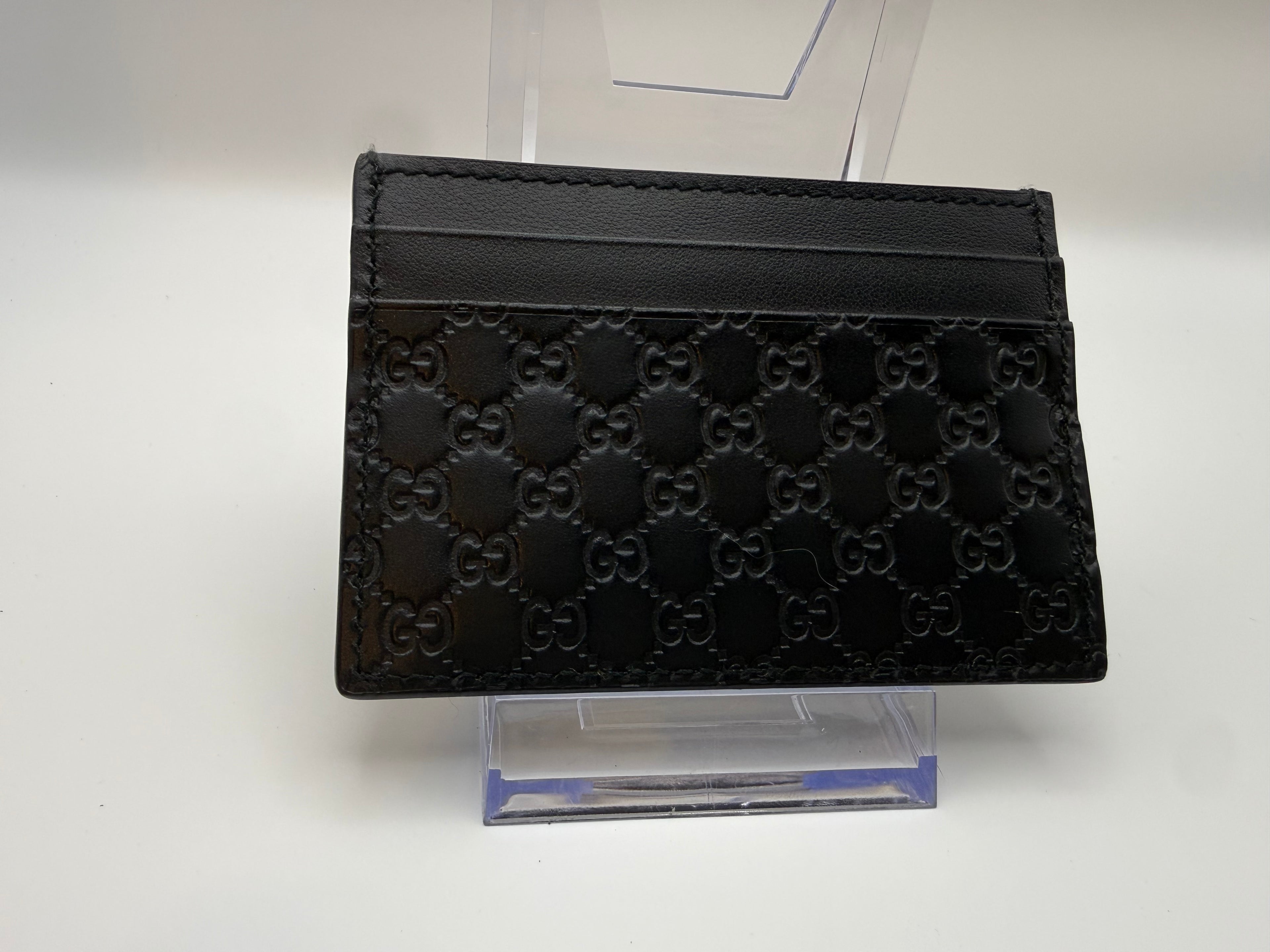 Authentic Gucci Signature Black Leather Card Holder