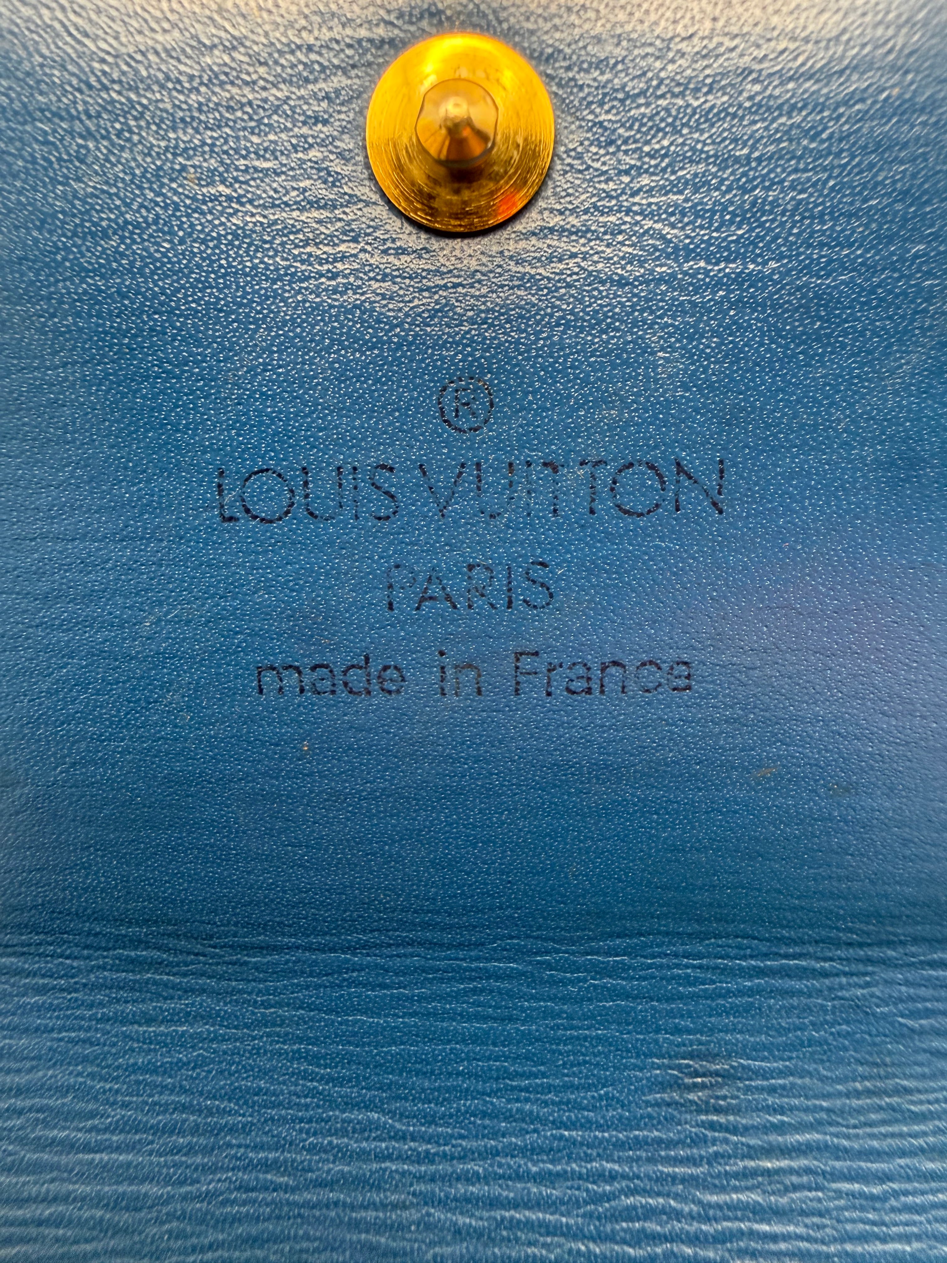 Louis Vuitton Sarah Wallet Toledo Blue Epi Leather Long Wallet – Made in France