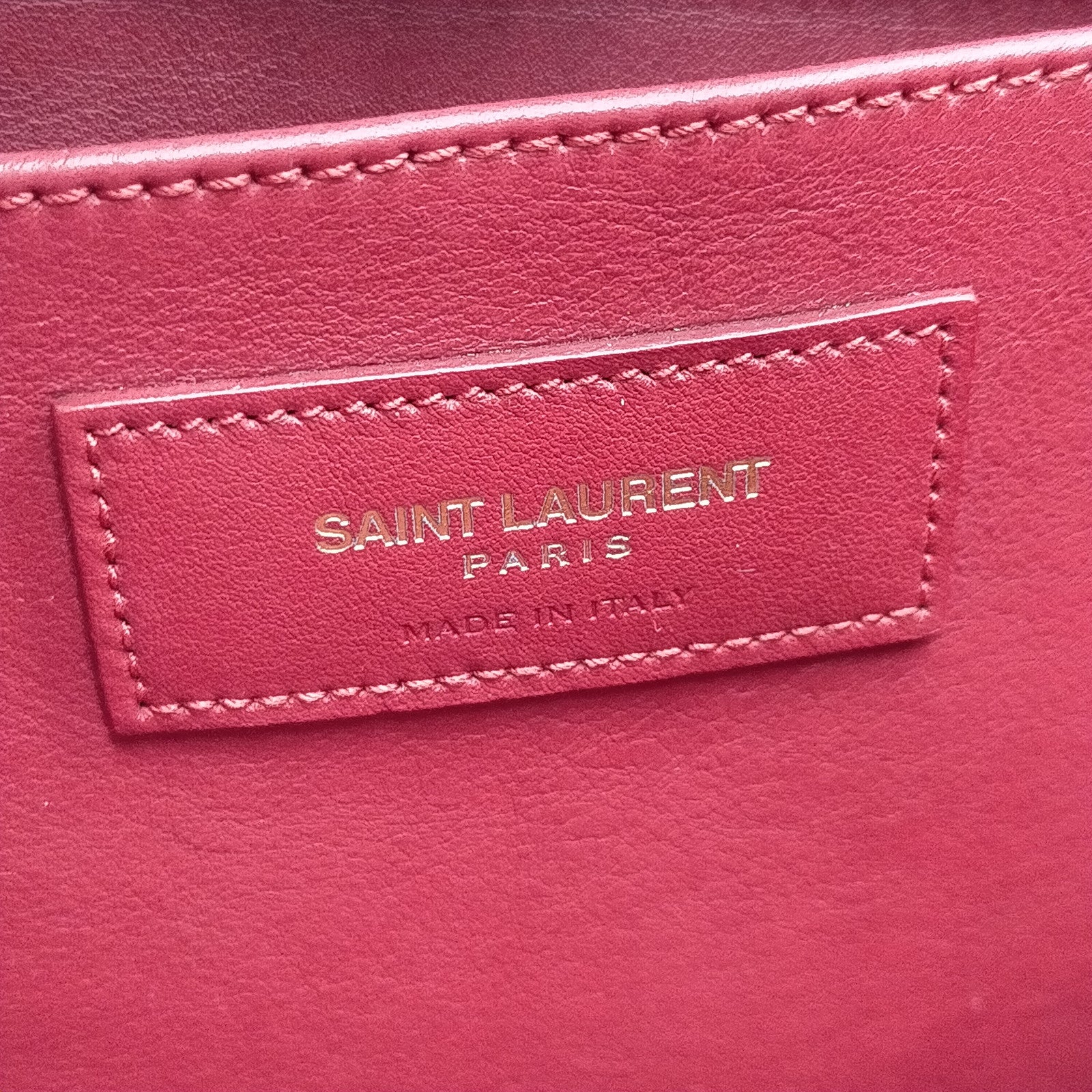 Saint Laurent Sac de Jour Small Red Leather Top Handle Bag with Gold-Tone Hardware
