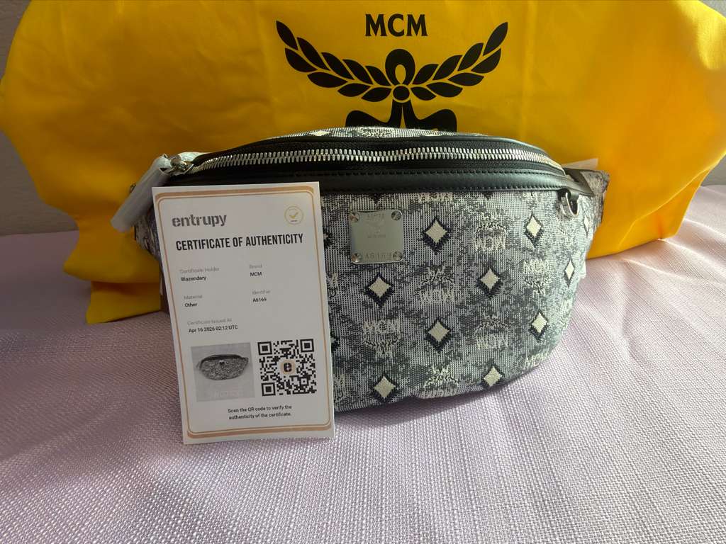 MCM Himmel Visetos Belt Bag in Grey Monogram Canvas – New with Tags, Dust Bag & Entrupy COA