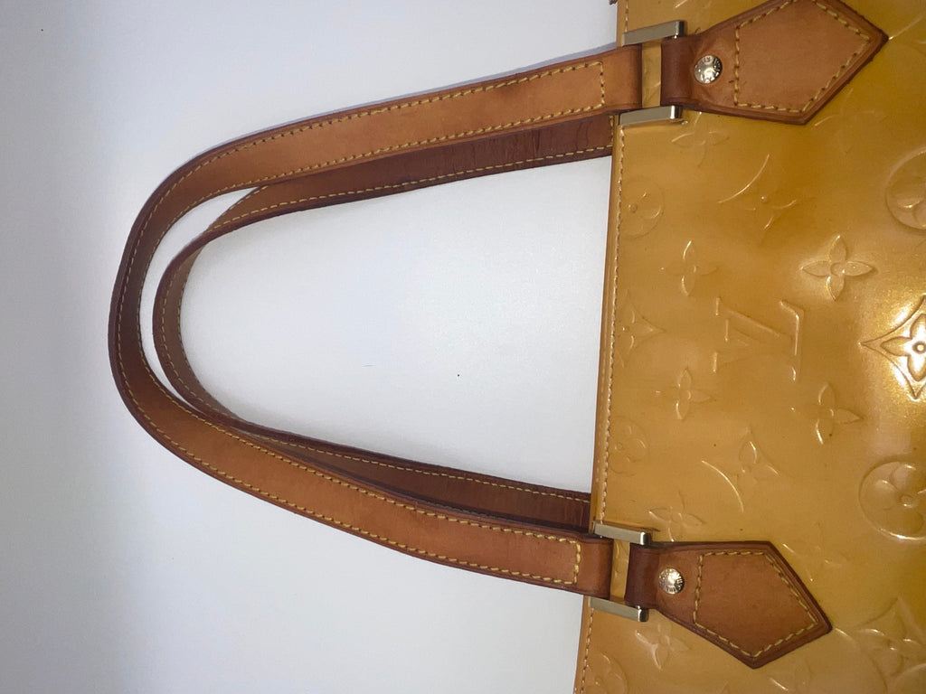 Louis Vuitton Houston Monogram Vernis Leather Tote Bag Beige | Made in France | Authentic