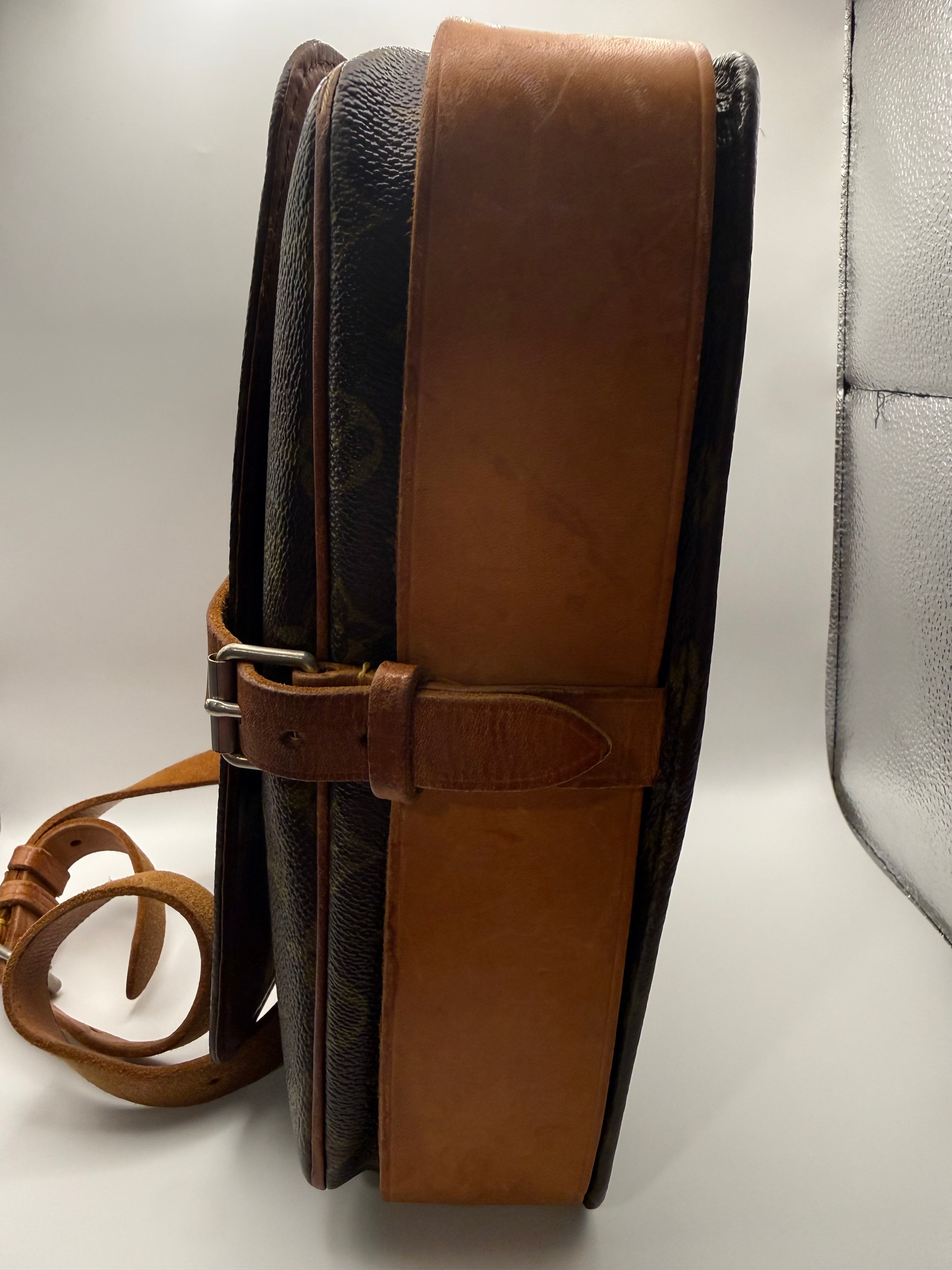 Louis Vuitton Cartouchière MM Monogram Canvas Crossbody Messenger Bag | Authentic Vintage