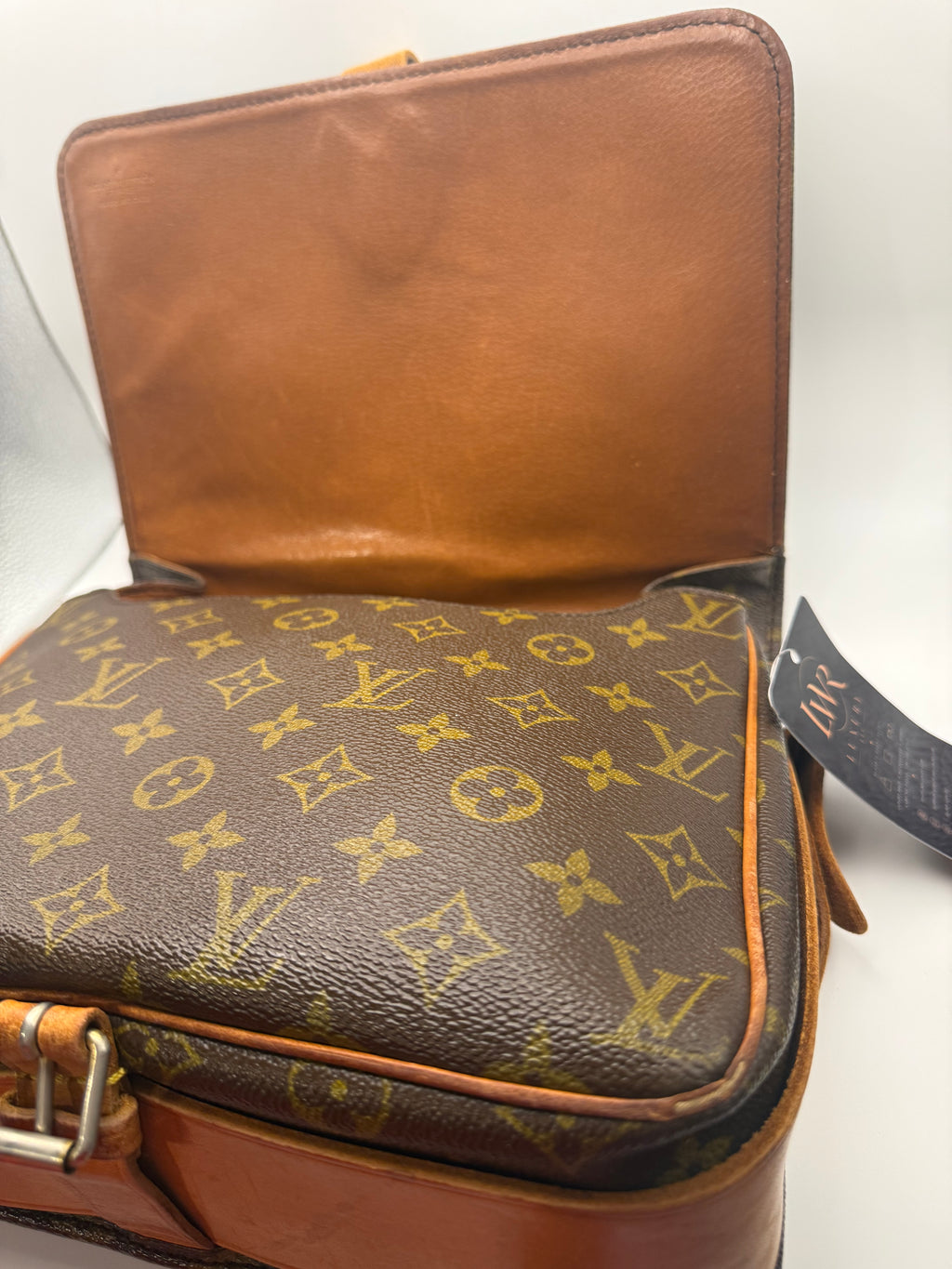 Louis Vuitton Cartouchière MM Monogram Canvas Crossbody Messenger Bag | Authentic Vintage