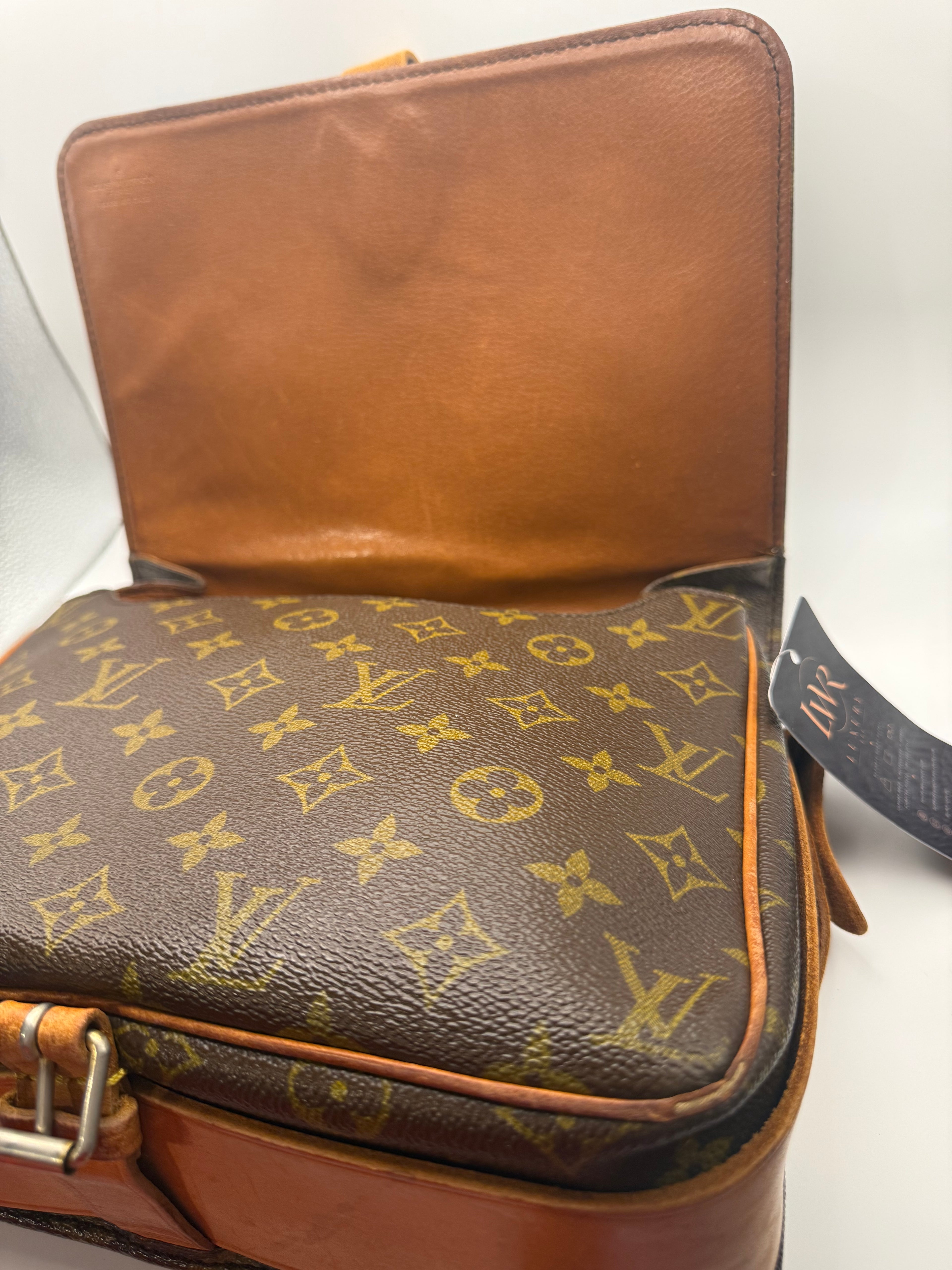 Louis Vuitton Cartouchière MM Monogram Canvas Crossbody Messenger Bag | Authentic Vintage