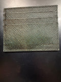 Prada Black Saffiano Leather Card Holder with COA