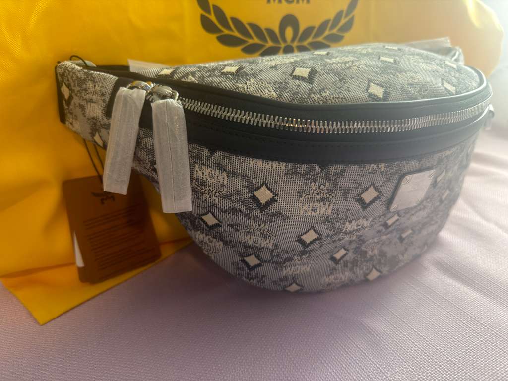 MCM Himmel Visetos Belt Bag in Grey Monogram Canvas – New with Tags, Dust Bag & Entrupy COA