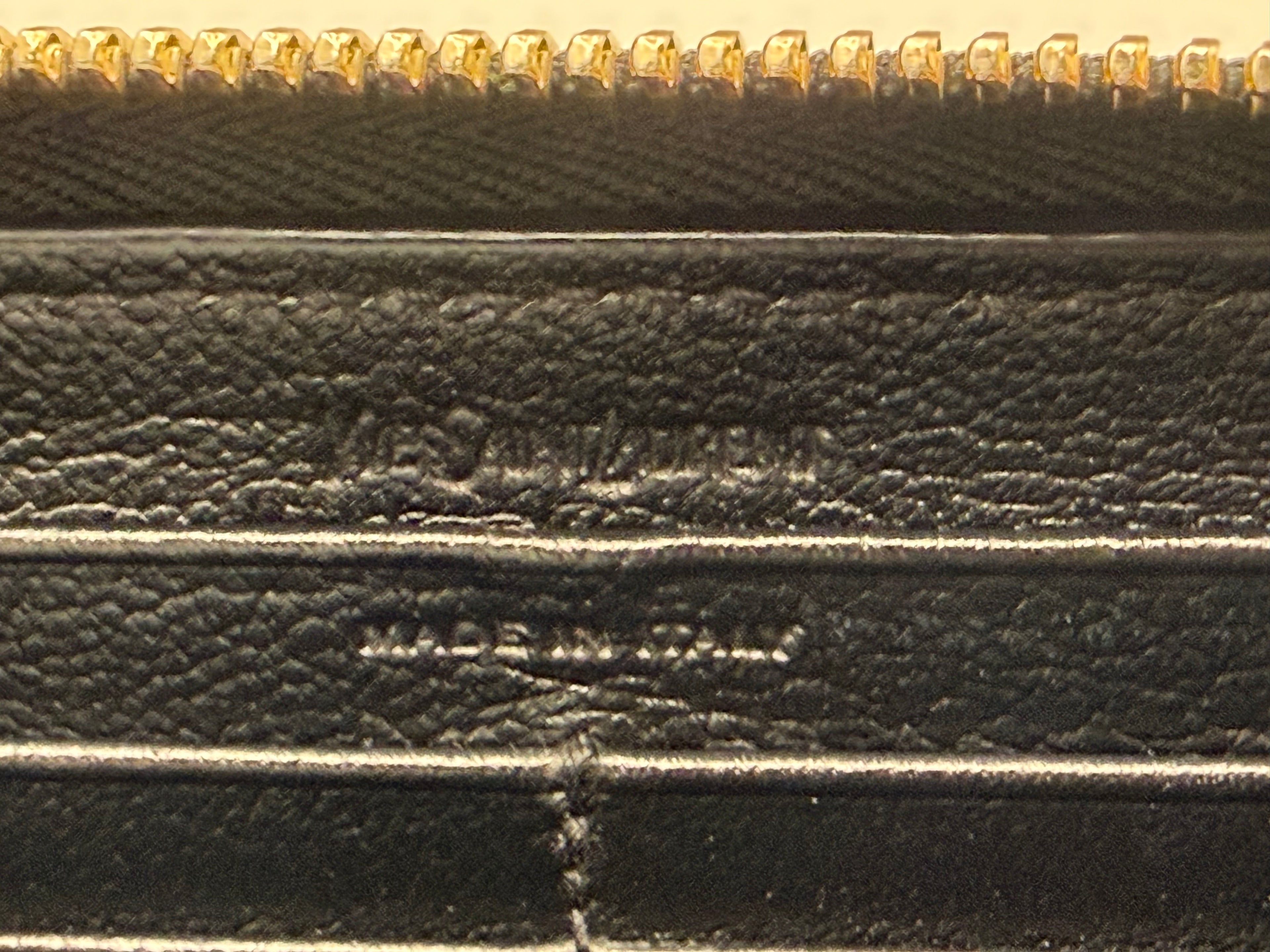 Saint Laurent YSL Black Leather Zip-Around Continental Wallet – Gold Hardware – Box & COA