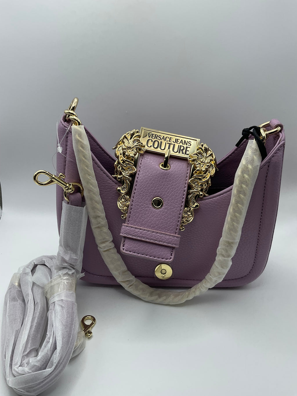 Versace Jeans Couture Lilac Buckle Shoulder & Crossbody Bag – New with Tags