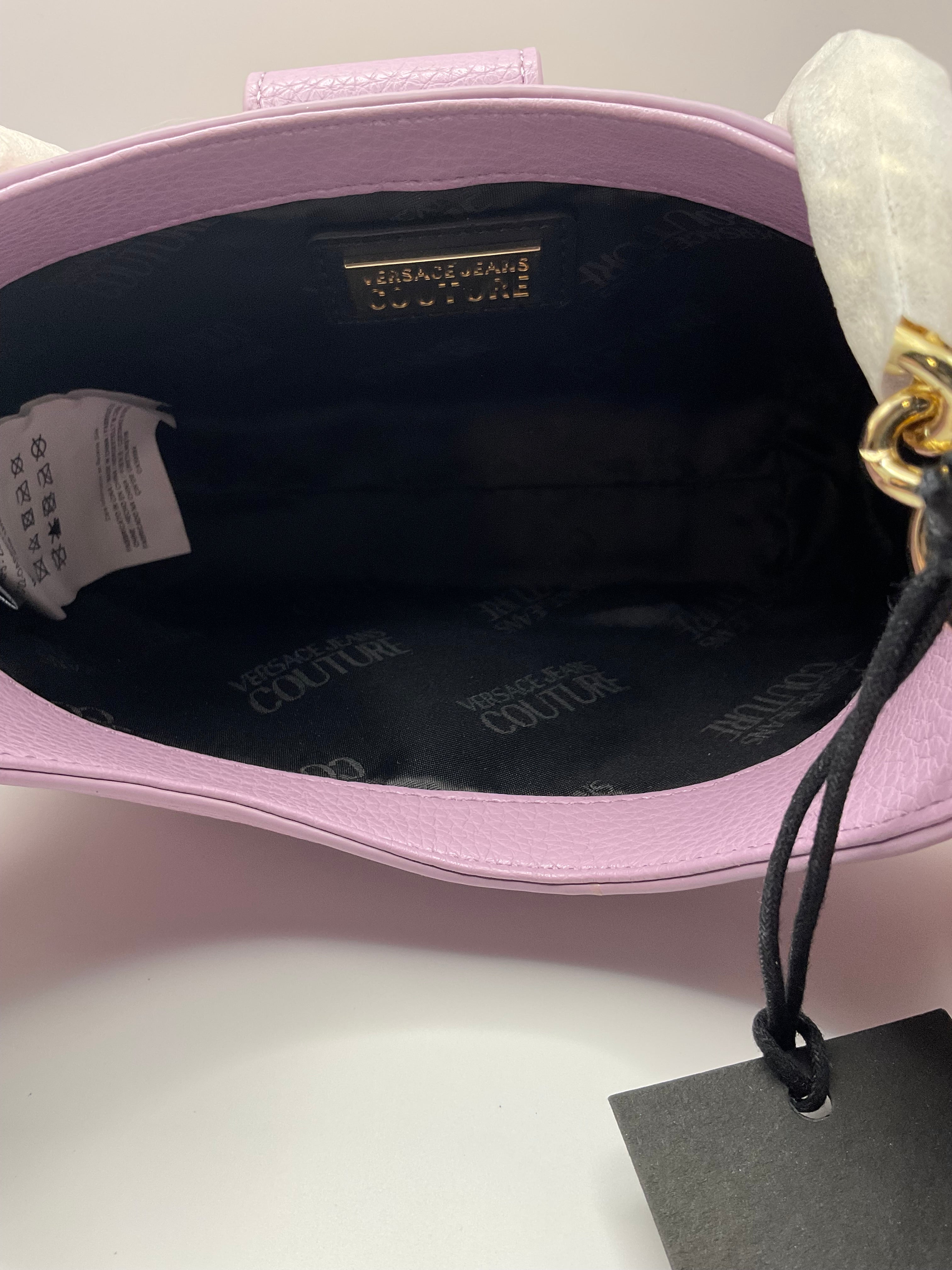 Versace Jeans Couture Lilac Buckle Shoulder & Crossbody Bag – New with Tags