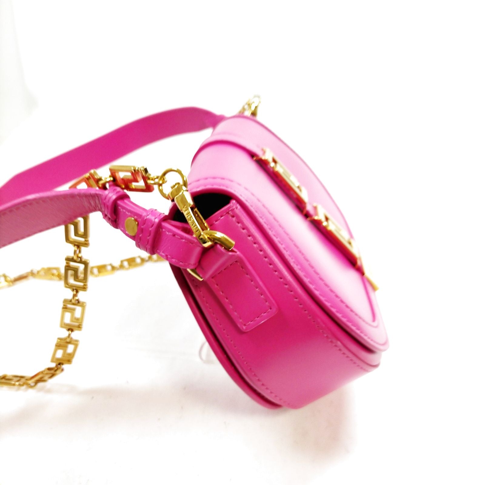 Versace Greca Goddess Pink Leather Shoulder & Crossbody Bag