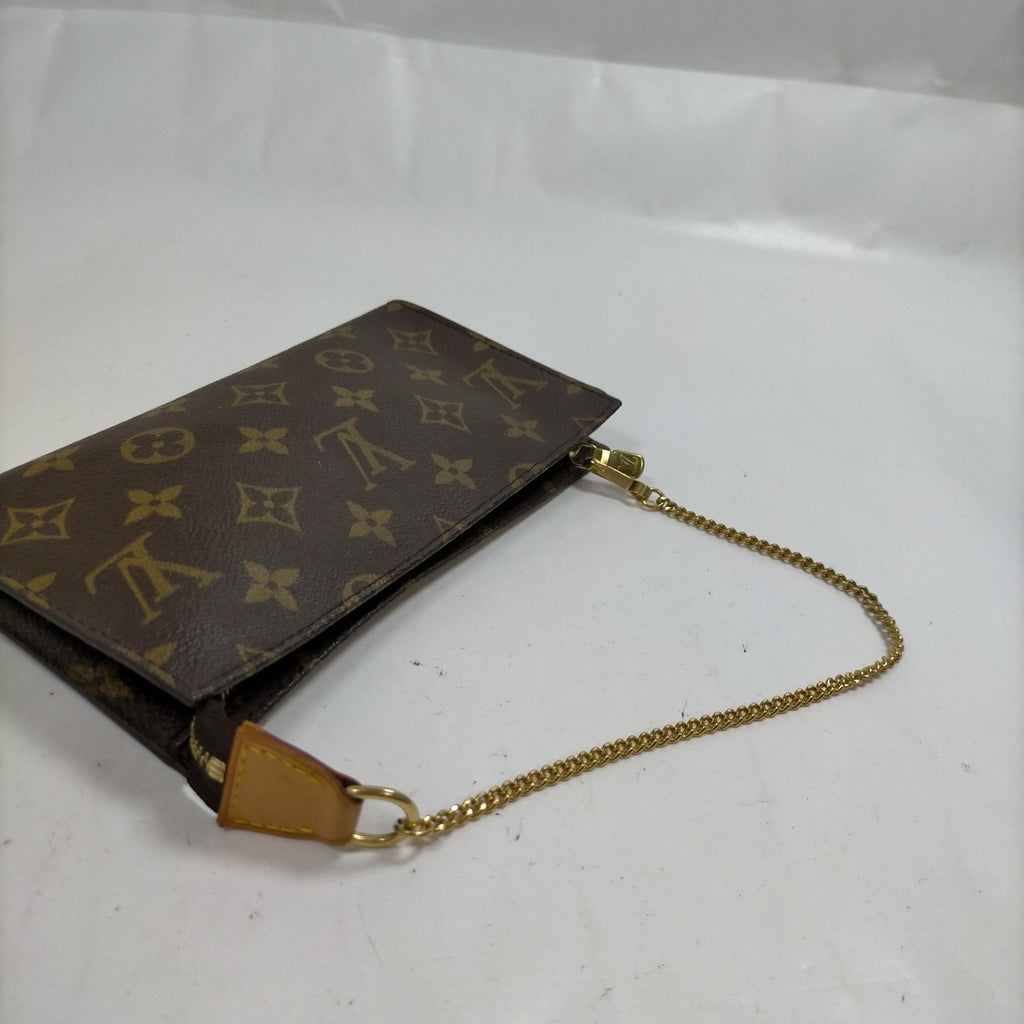 Louis Vuitton Monogram Pochette Twin GM M51852 with Gold-Tone Chain