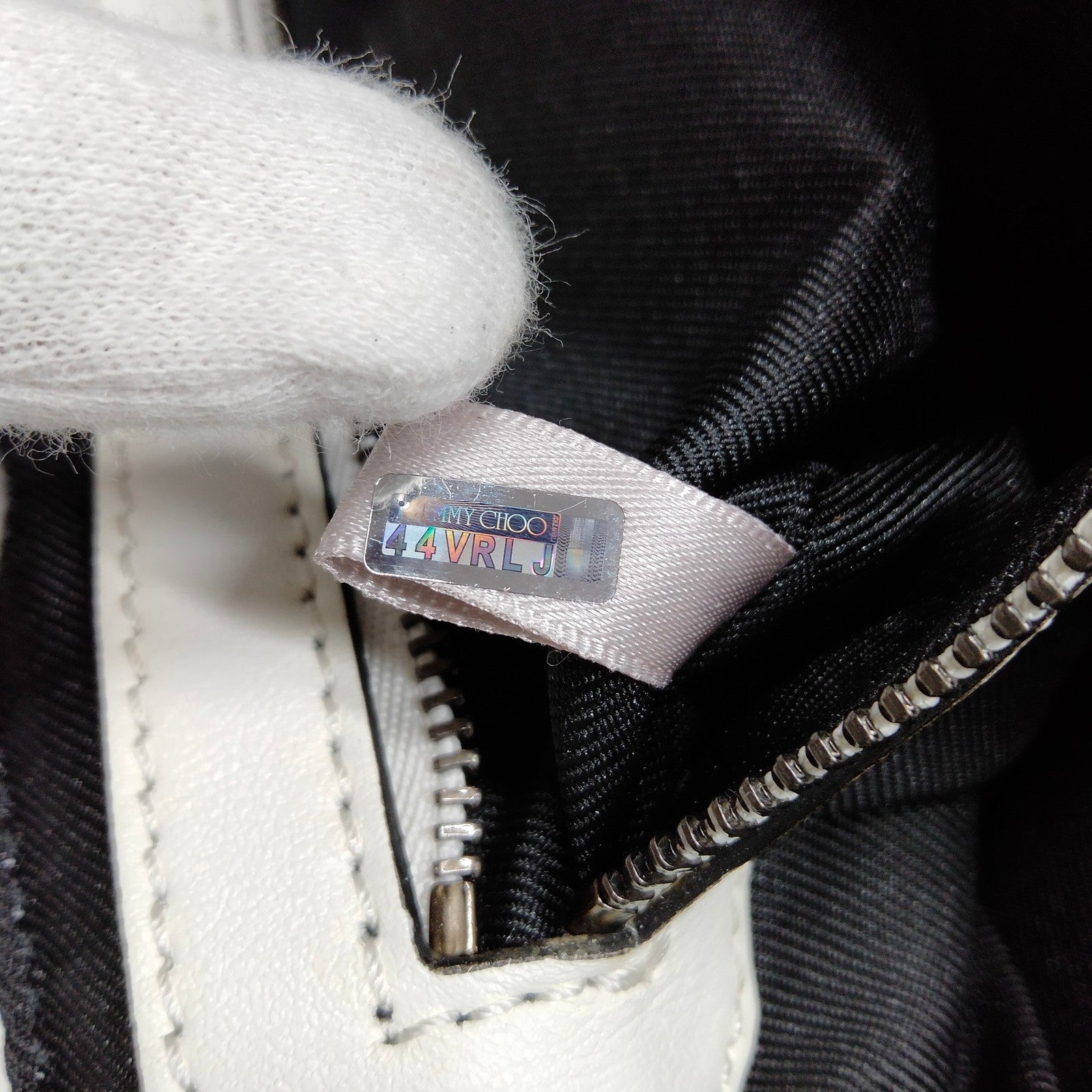 Jimmy Choo White Leather Star Studded Tote Bag