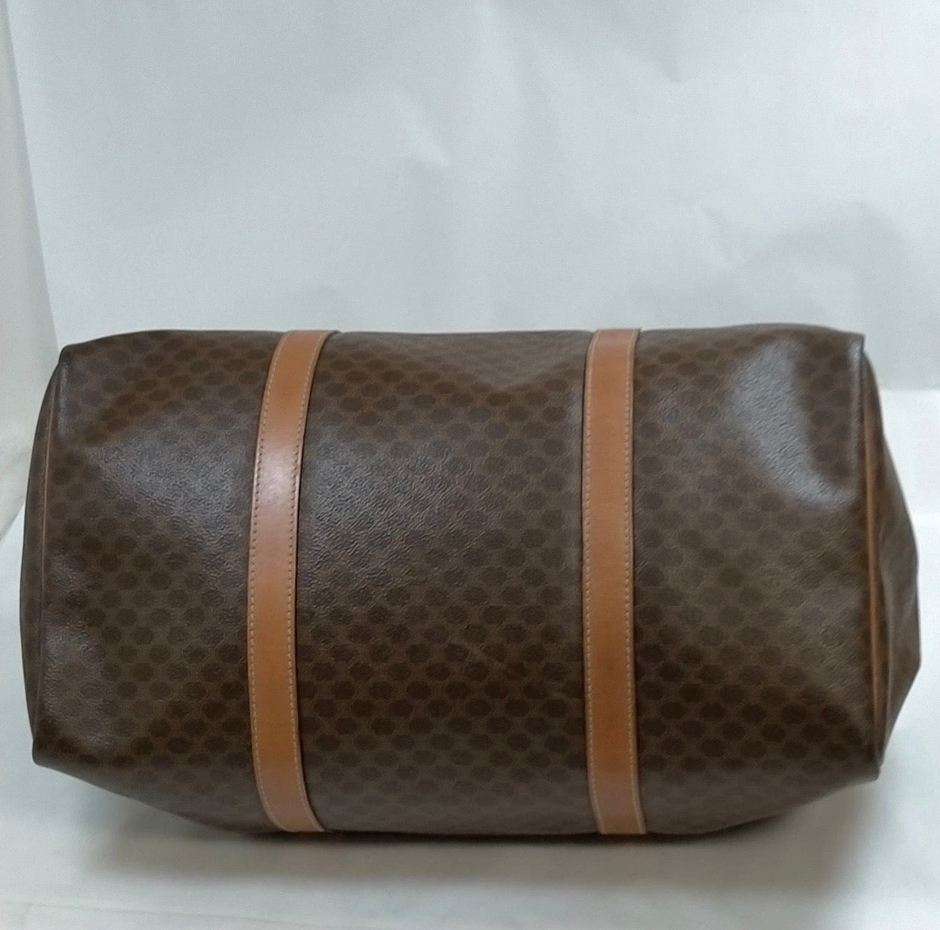 CELINE Macadam Vintage Boston Travel Bag Brown PVC & Leather Weekender 1996 | COA Available