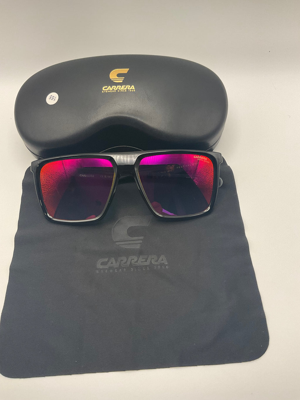 Carrera 4019/S Festival Edition Black Sunglasses – Red Mirror Lenses – New with Case
