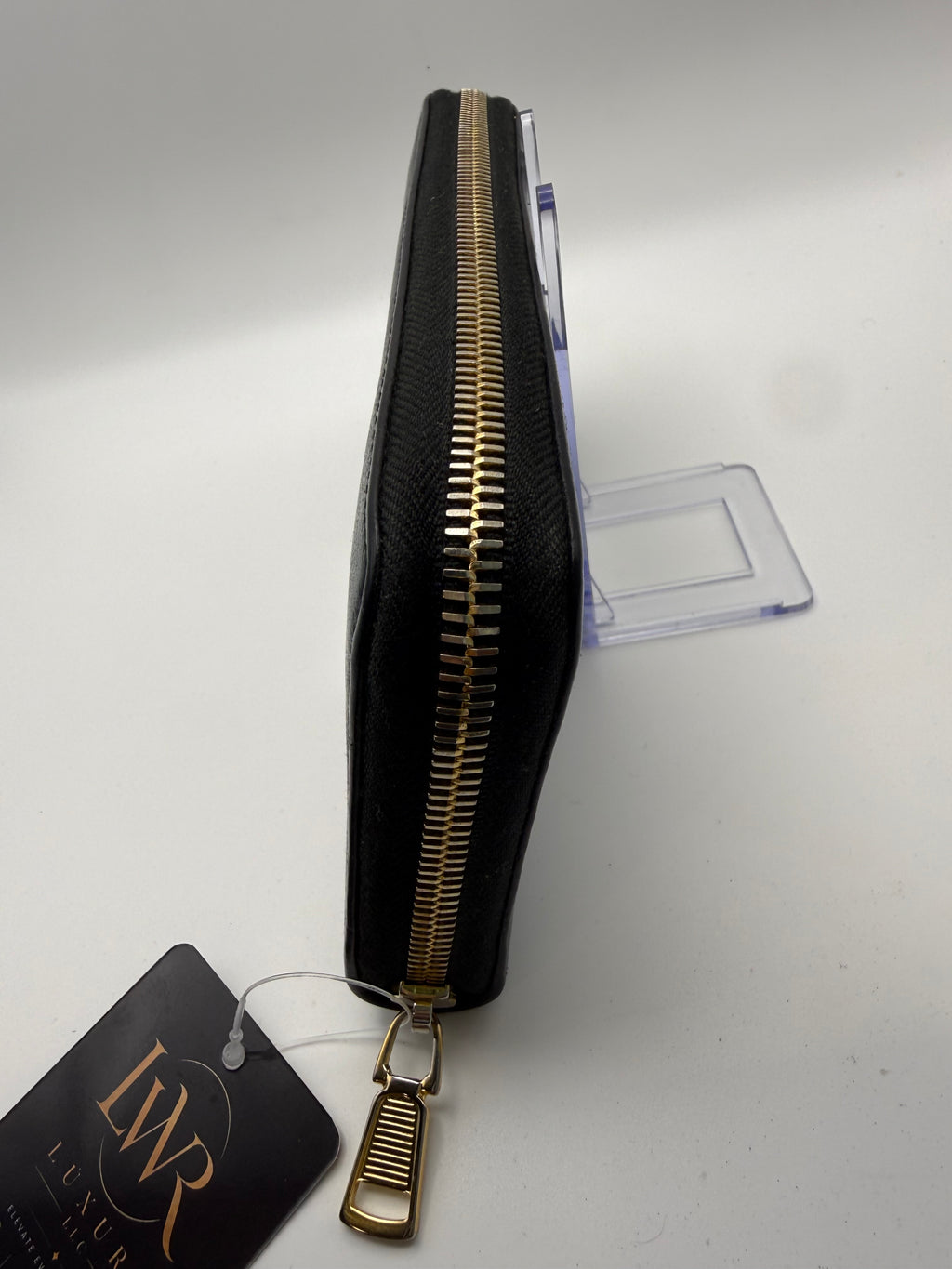 Saint Laurent YSL Black Leather Zip-Around Continental Wallet – Gold Hardware – Box & COA