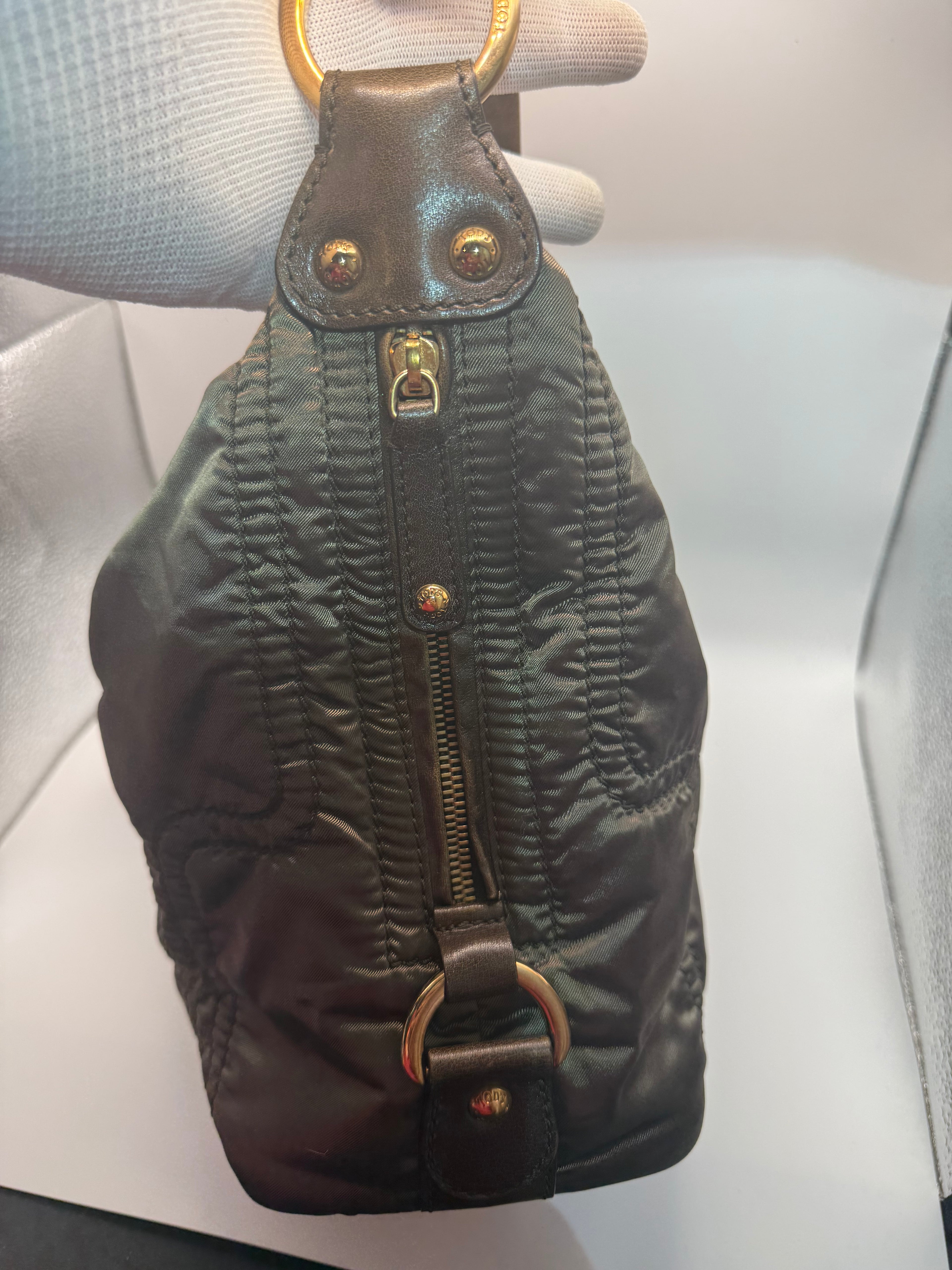 Tod's Quilted Nylon Hobo Bag – Dark Brown, Made in Italy