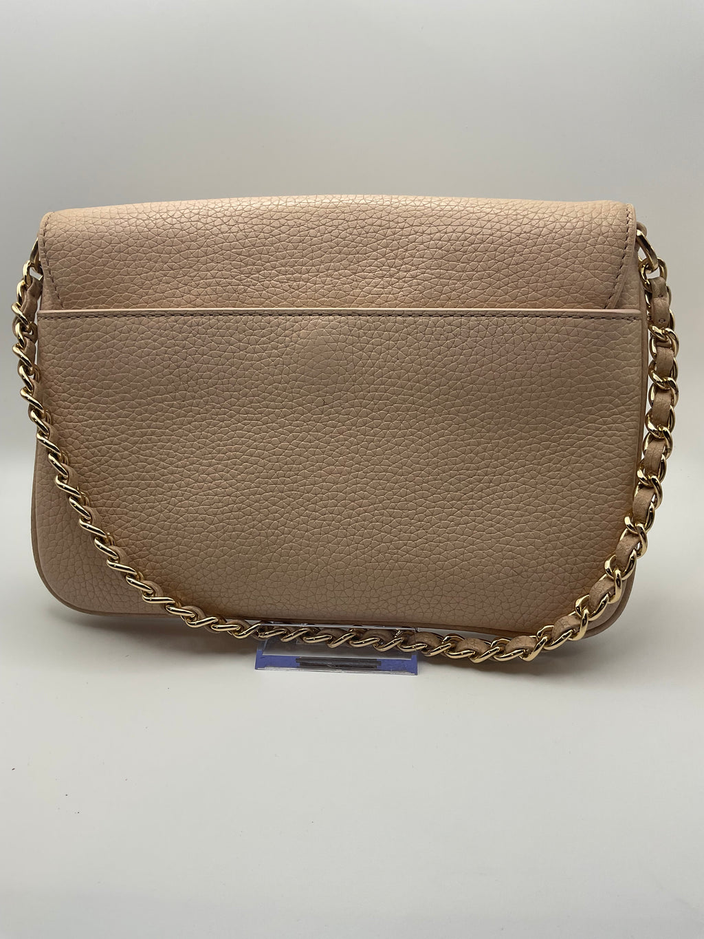 Tory Burch McGraw Fold-Over Pebbled Leather Crossbody Bag – Light Blush