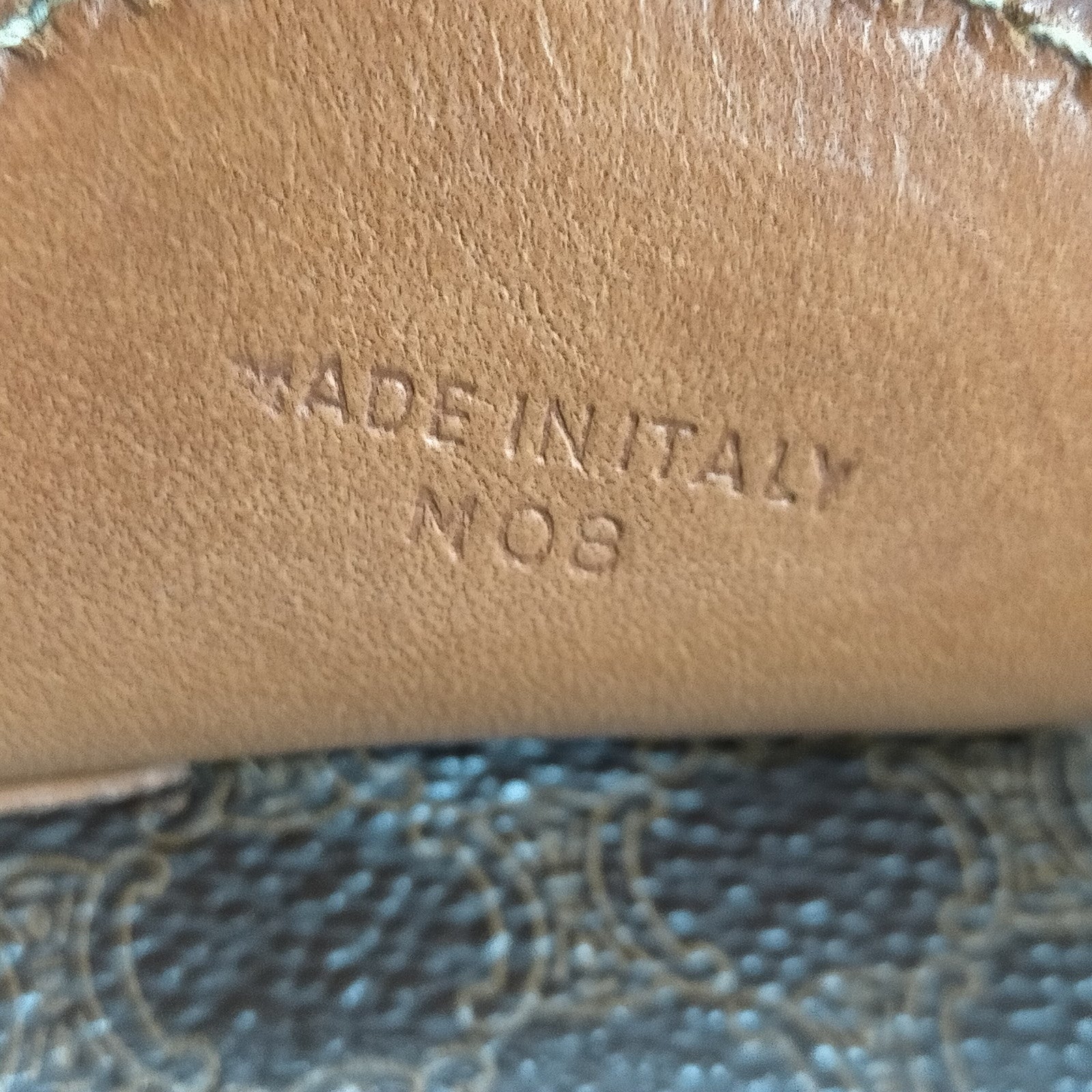Celine Vintage Macadam Canvas Boston Travel Bag Brown