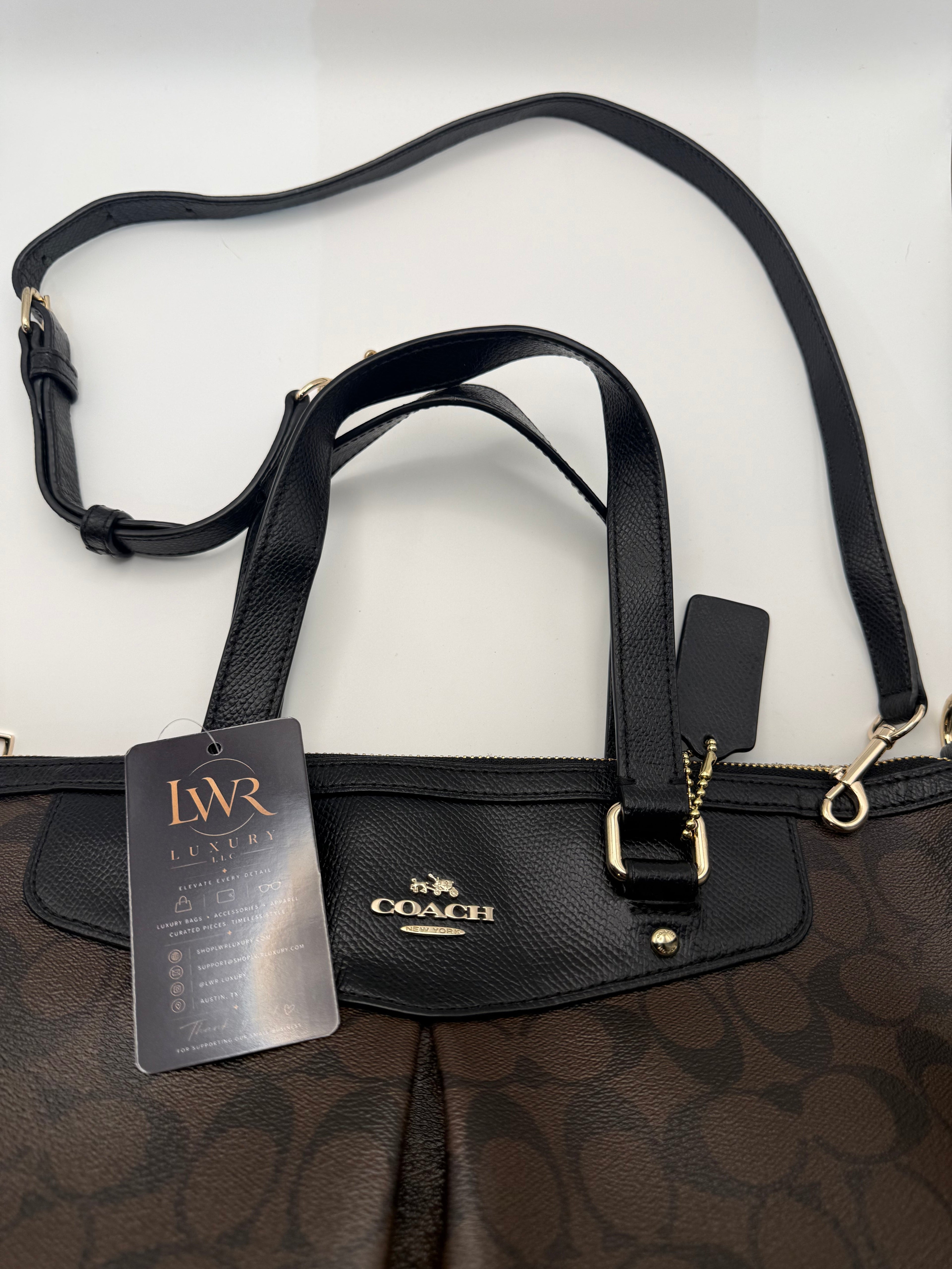 Coach Signature Tote - Interior leather patch
