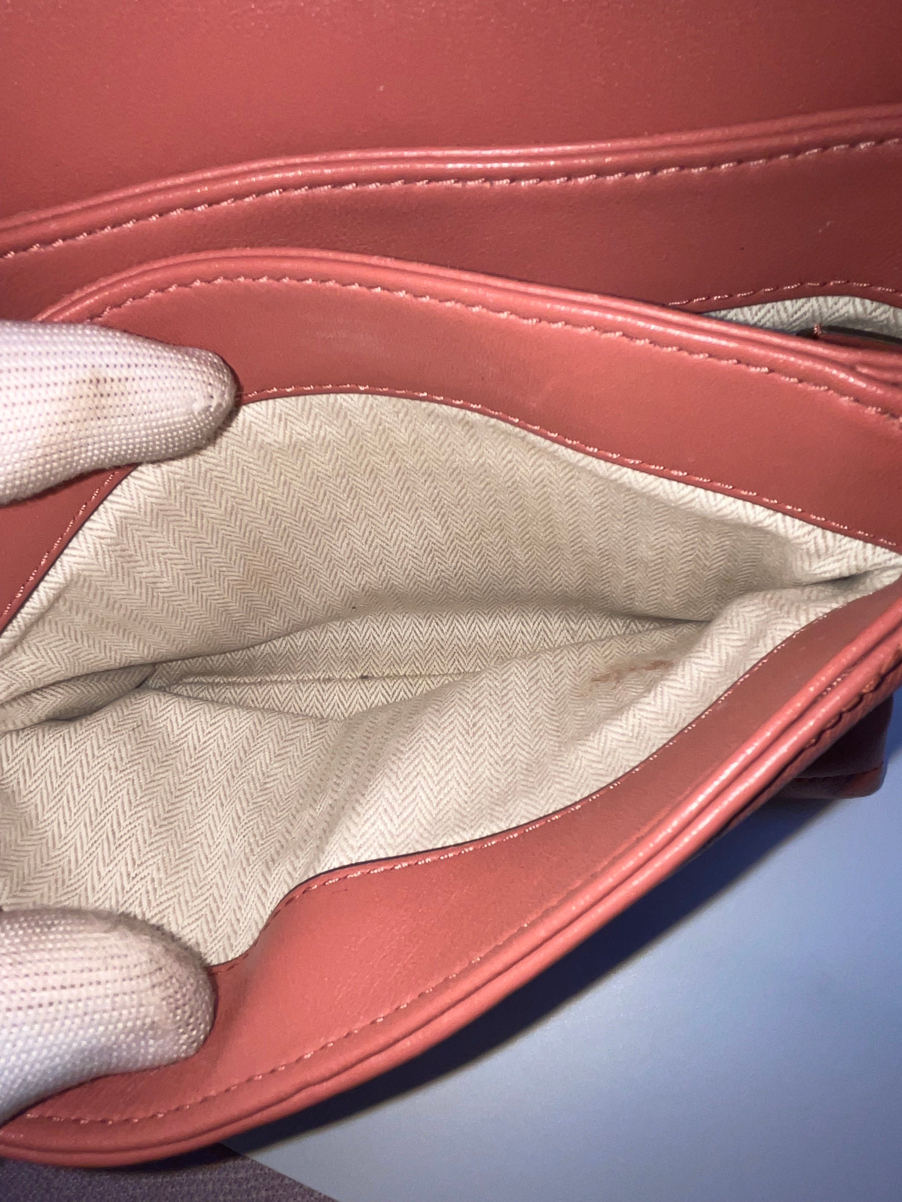 Tory Burch Kira Chevron Small Convertible Shoulder Bag Pink Leather Gold Hardware