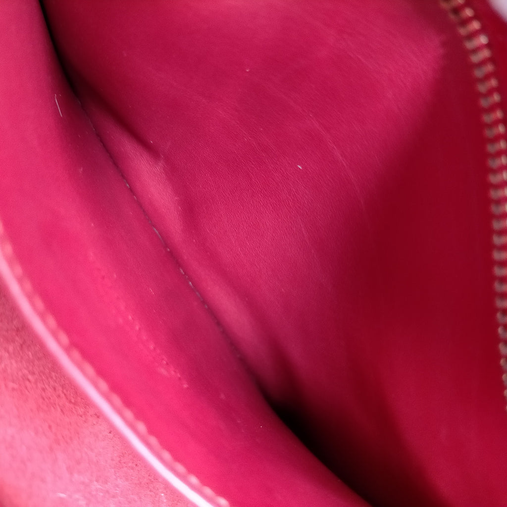 Saint Laurent Sac de Jour Small Red Leather Top Handle Bag with Gold-Tone Hardware