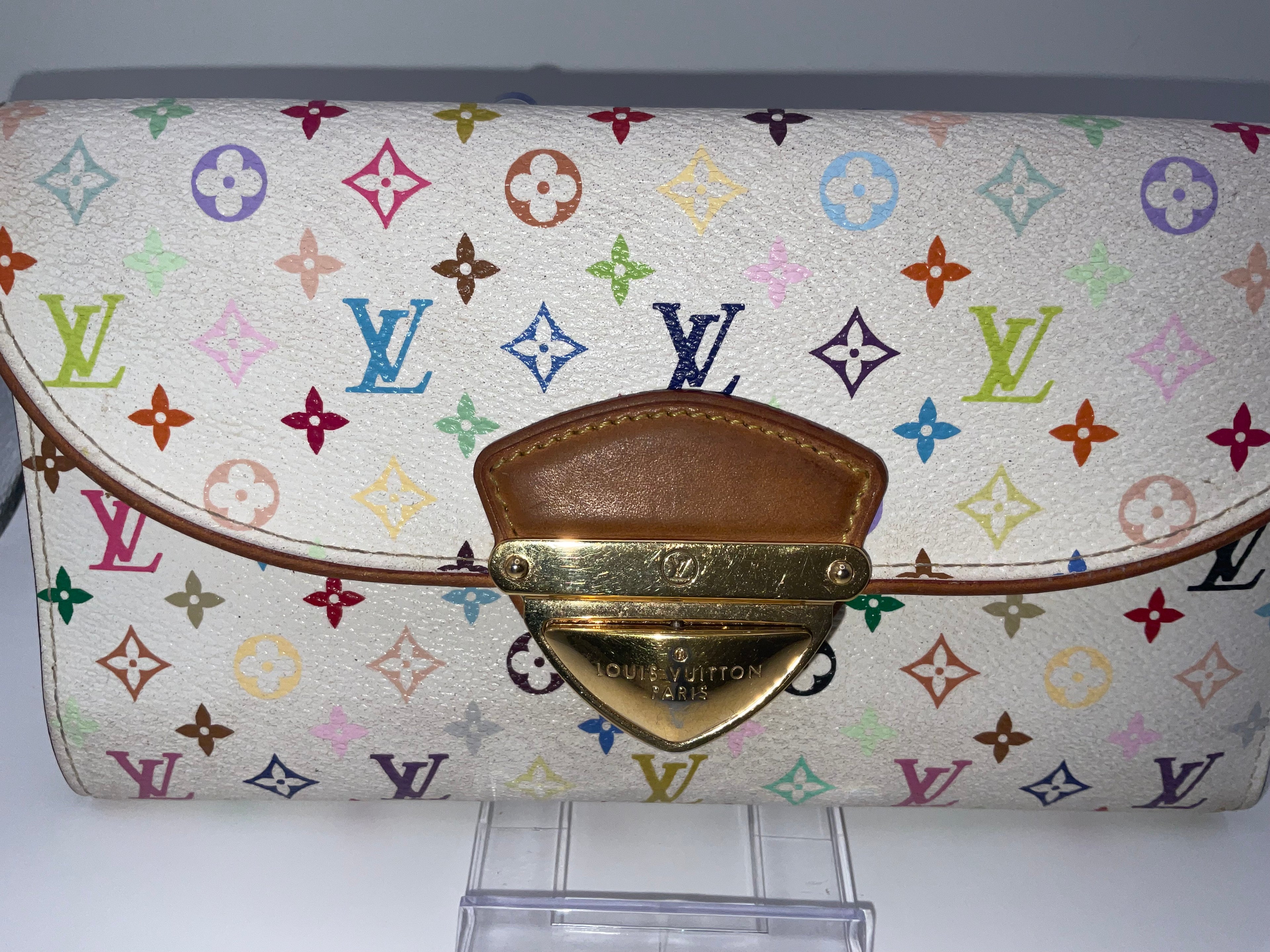 Louis Vuitton Eugenie Long Wallet White Murakami b Monogram Canvas | Authentic w/ COA