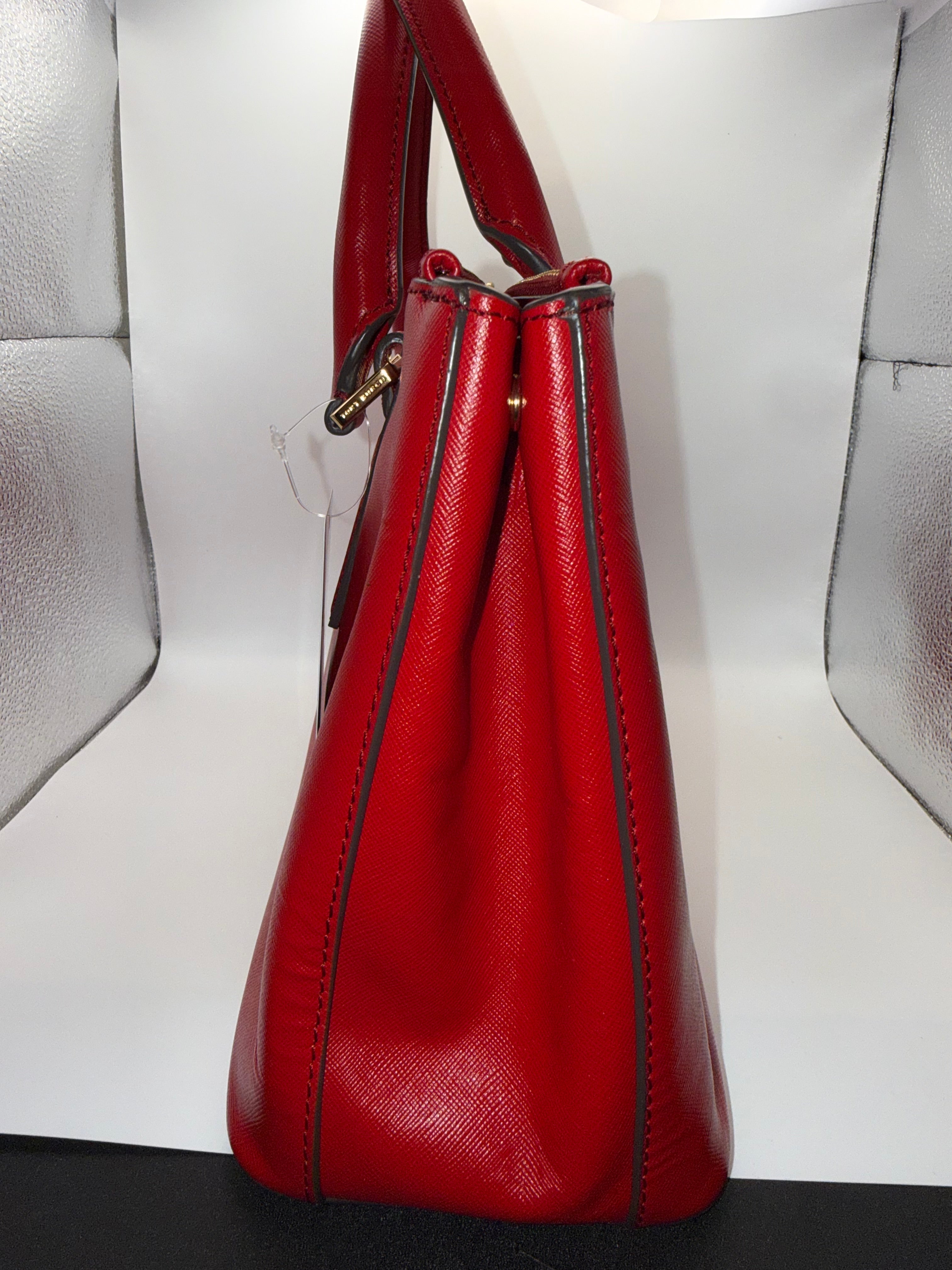 Tory Burch Robinson Double-Zip Tote | Red Saffiano Leather | Medium