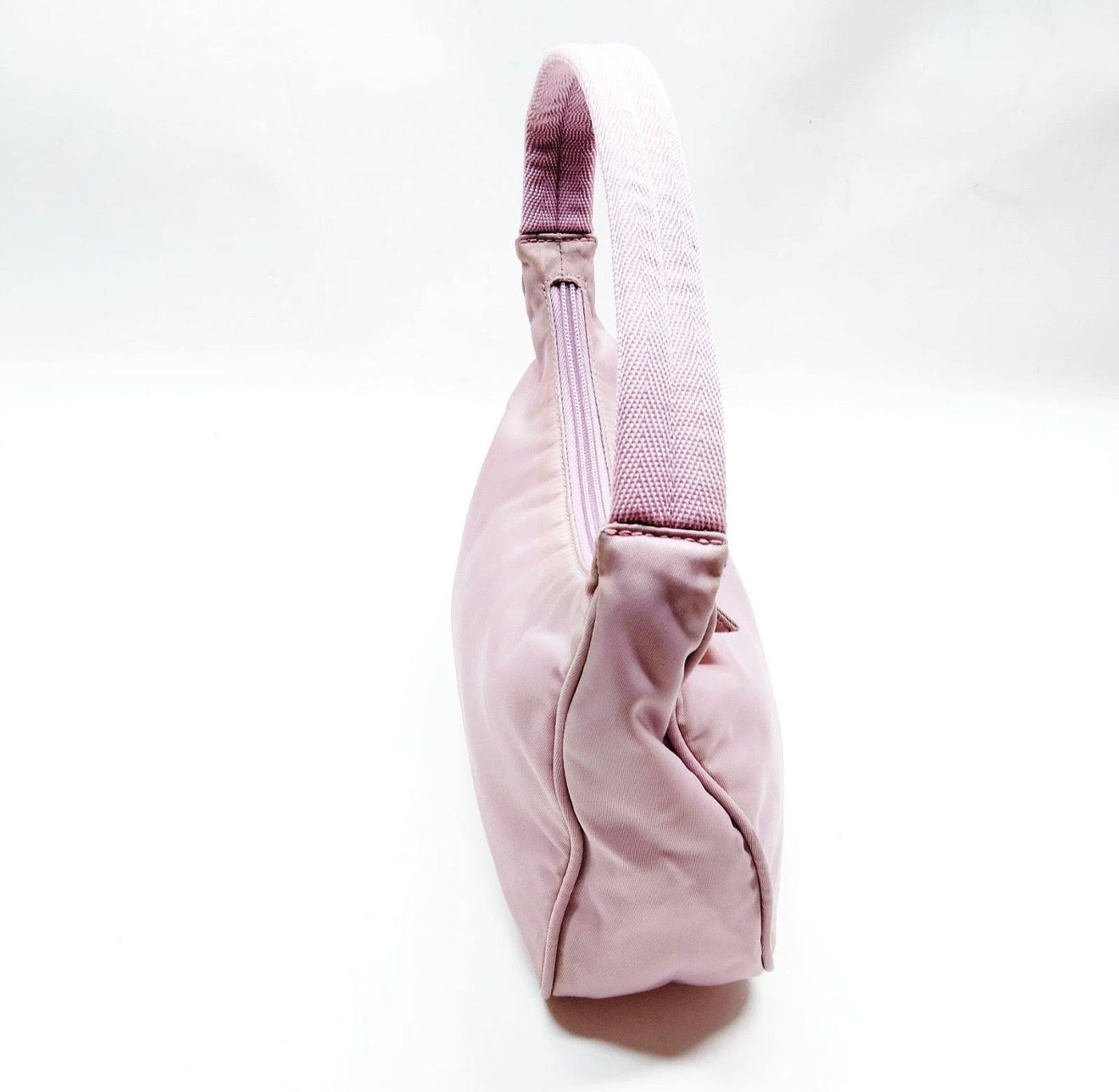 PRADA Pink Nylon Mini Shoulder Bag Silver Hardware Made in Italy | COA