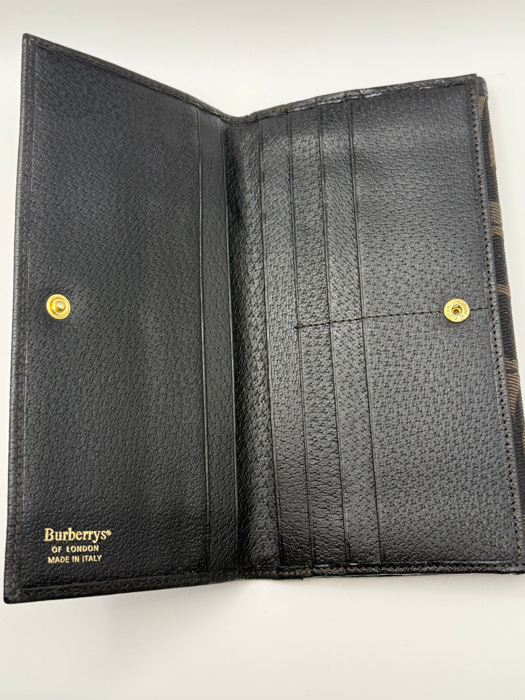 Burberrys of London Vintage Continental Long Wallet – Brown/Black