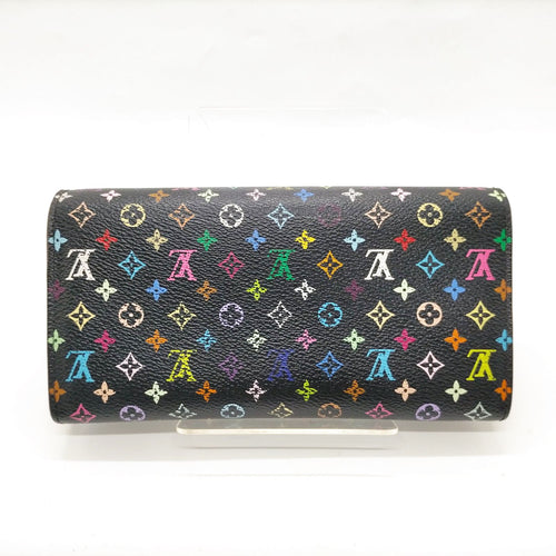 Authentic Louis Vuitton Murakami Sarah Wallet | Black Multicolor Monogram Canvas | Pre-Owned | COA Included