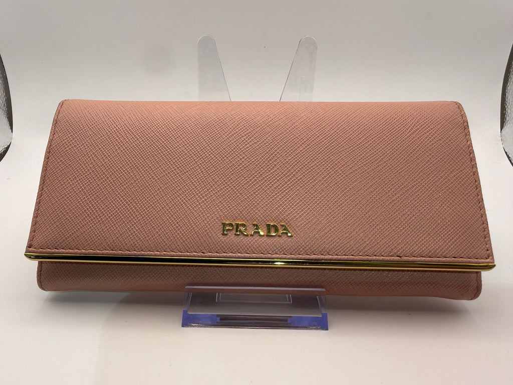 Prada Saffiano Metal Long Wallet – Orchidea Pink | With Authentication Card