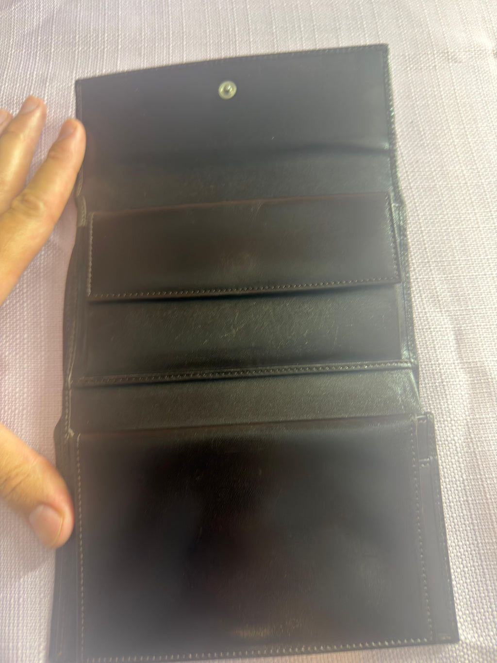 Fendi Zucca Canvas Long Wallet Brown FF Logo Leather Trim