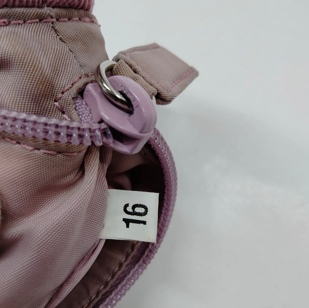 PRADA Pink Nylon Mini Shoulder Bag Silver Hardware Made in Italy | COA