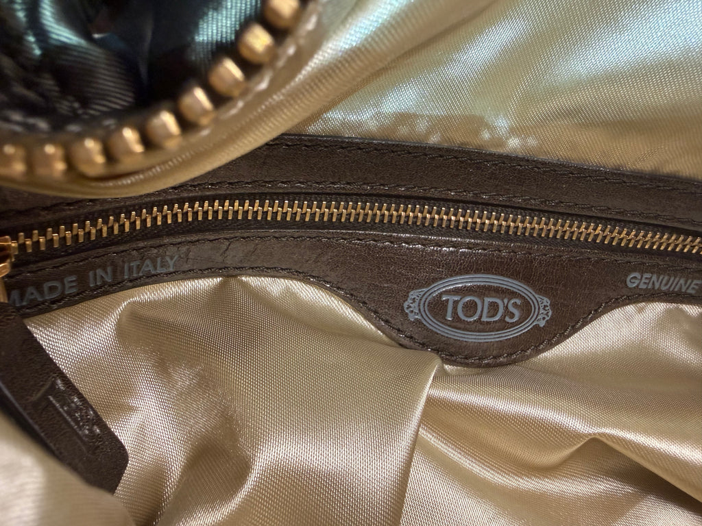 Tod's Quilted Nylon Hobo Bag – Dark Brown, Made in Italy